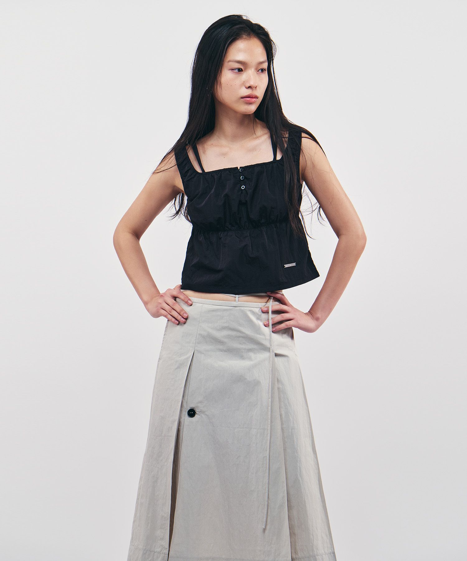 [CITYBREEZE]25SS●DOUBLE STRAP SQUARED NECK SLEEVELESS TOP MUSINSA | CITYBREEZE WOMAN Double Strap Square Neck