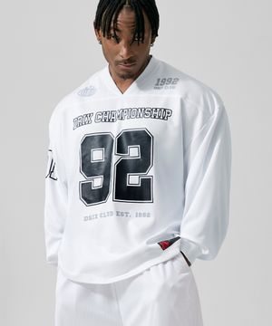 럭비 오버핏 저지 롱 슬리브_화이트