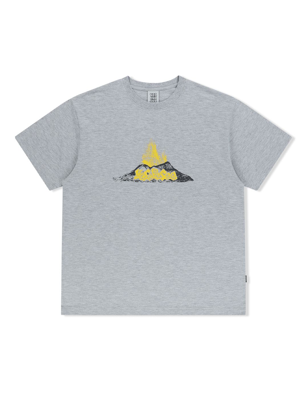 ★YESEYESEE★ Volcanic Eruption Tee Grey YS251TTSST12GRE MUSINSA | YESEYESEE Volcanic Eruption Tee Grey