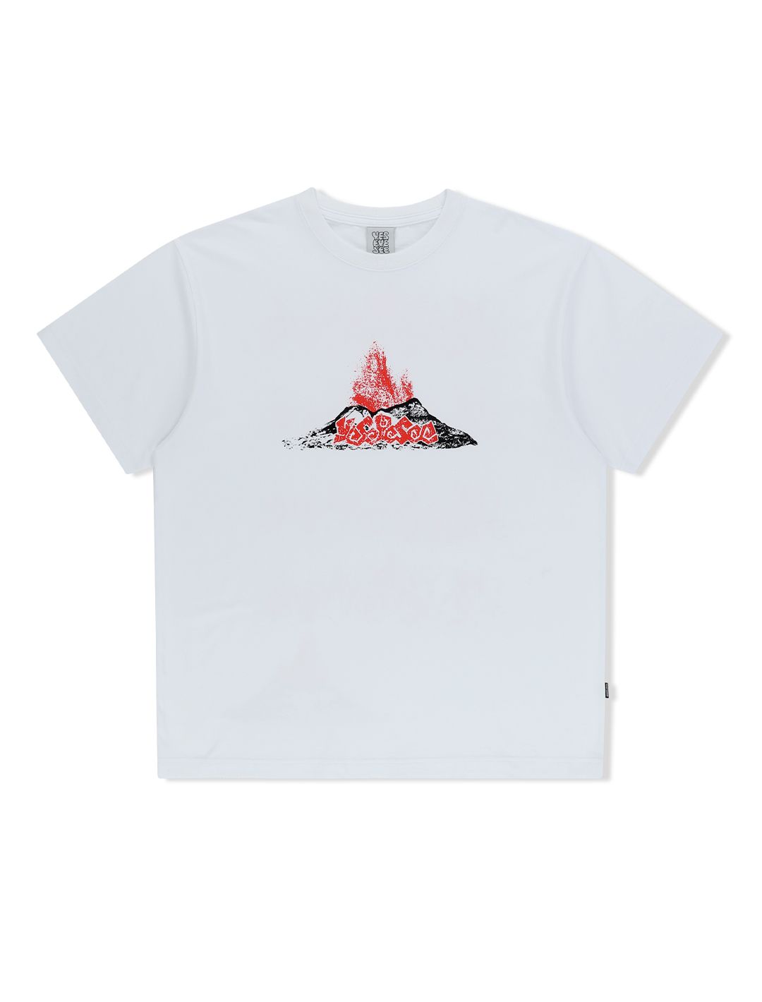 ★YESEYESEE★ Volcanic Eruption Tee Grey YS251TTSST12GRE MUSINSA | YESEYESEE Volcanic Eruption Tee White