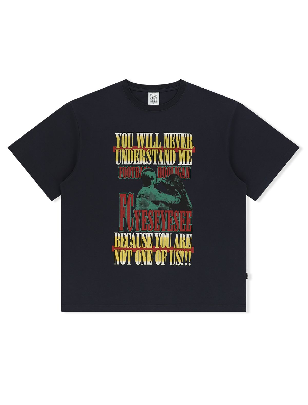 예스아이씨(YESEYESEE) Y.E.S Hooligan Tee Charcoal