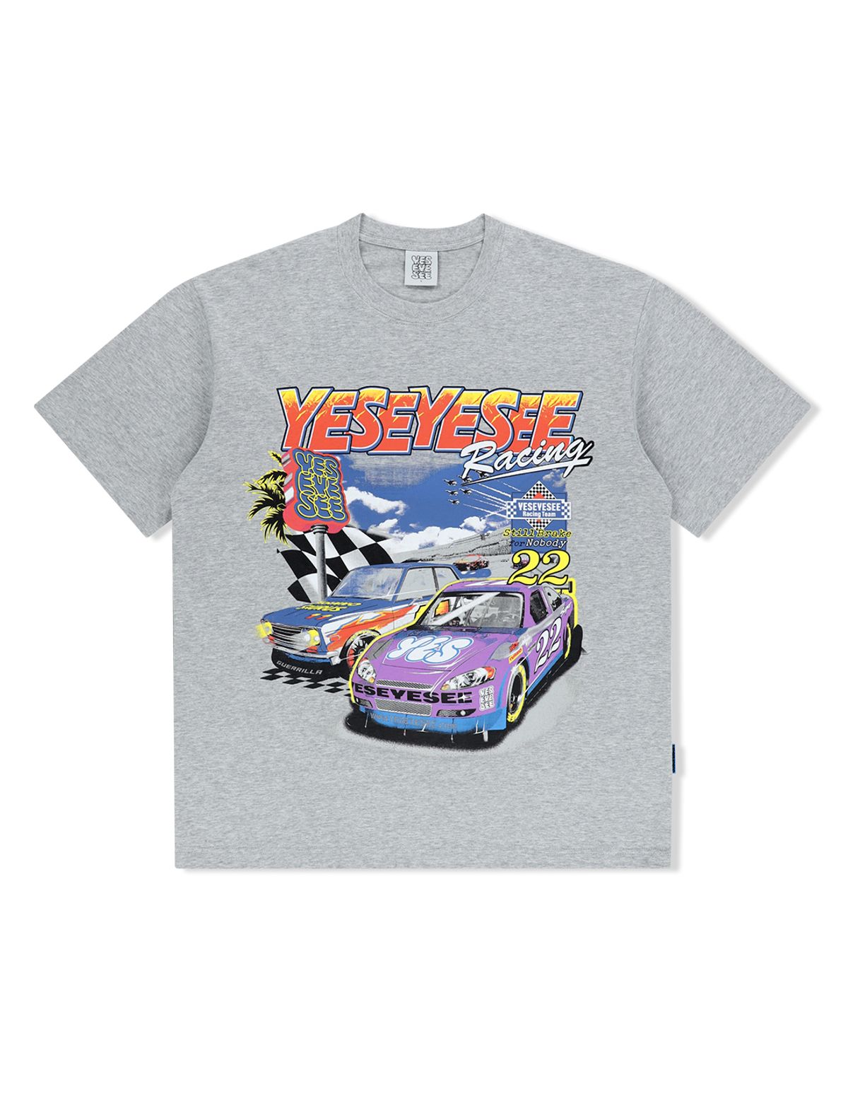 예스아이씨(YESEYESEE) Racing Tee Grey