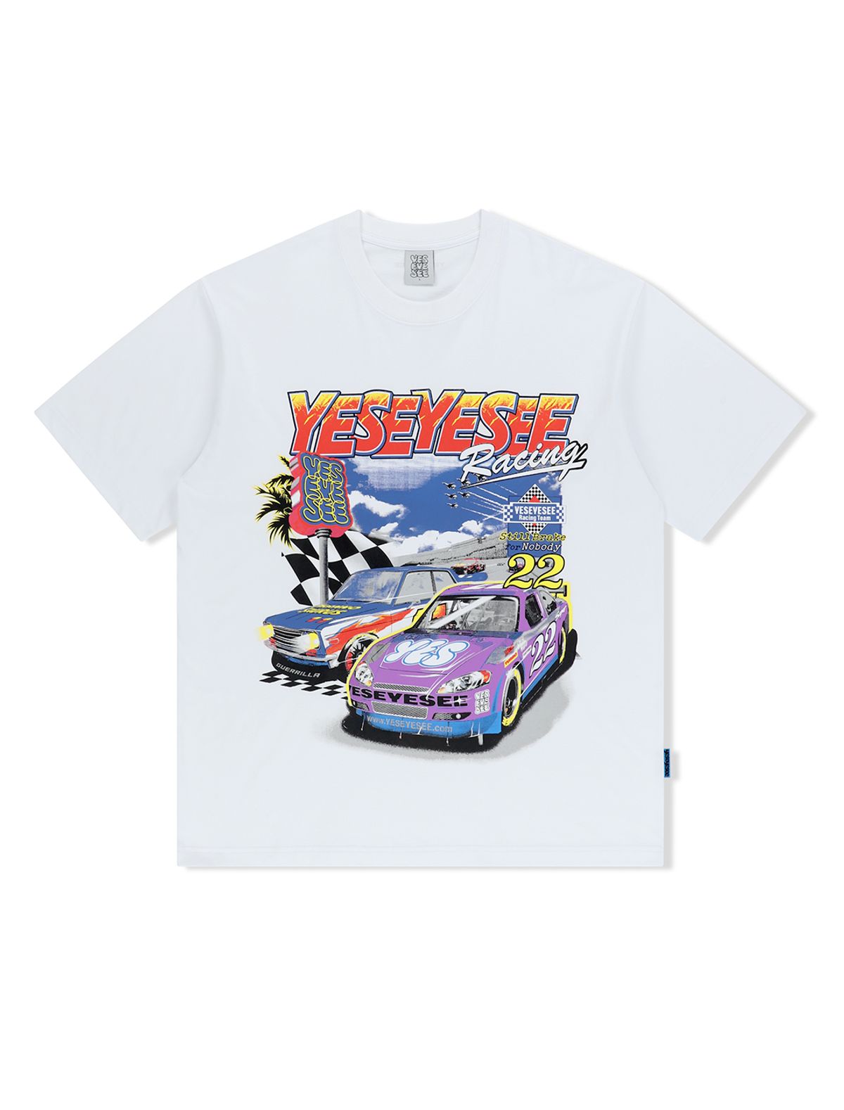 예스아이씨(YESEYESEE) Racing Tee White
