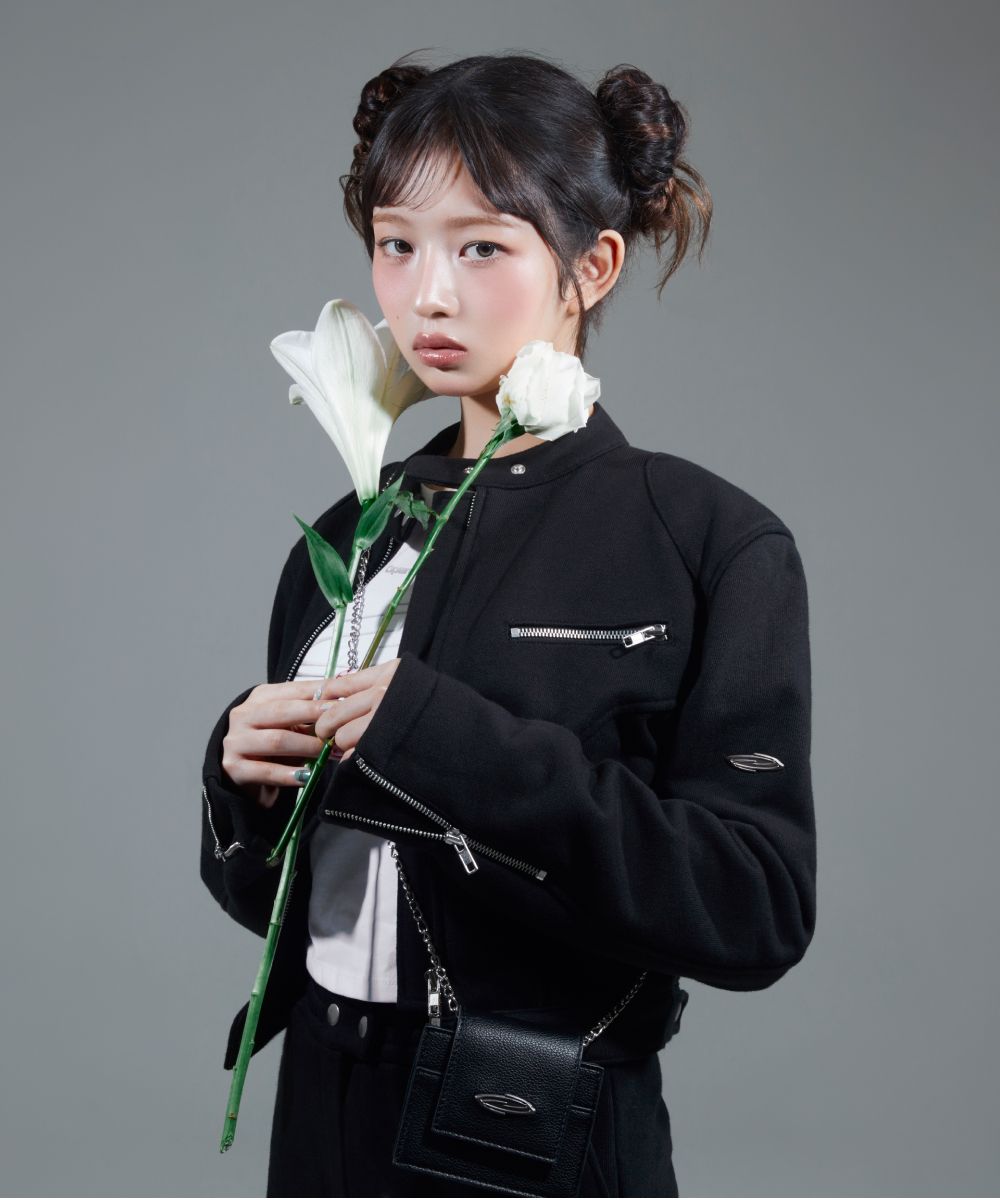【OPENING PROJECT】24fw W Biker Jersey Jacket Opening Project W Biker Jersey Jacket - Black
