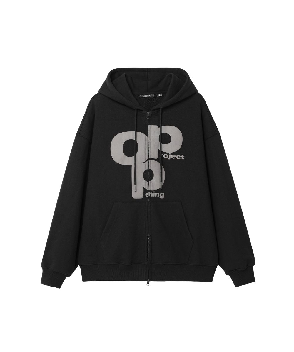 OPENING PROJECT ■ OPP Logo Hoodie Zip-up フーディ MUSINSA | OPENING PROJECT OPP Logo Hoodie Zip-up - Black