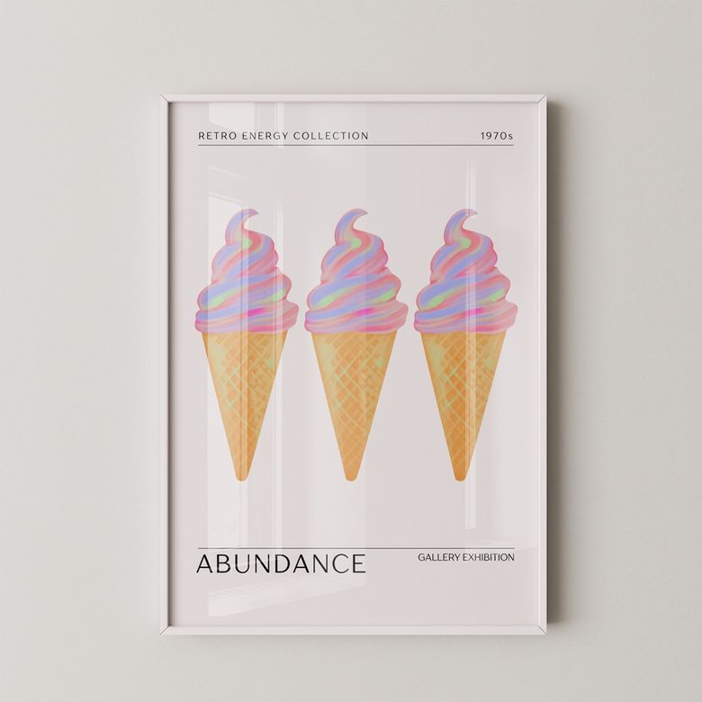 Abundance - 레트로 빈티지 미드센추리 모던 인테리어 포스터 액자