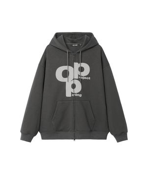 OPP Logo Hoodie Zip-up - Charcoal