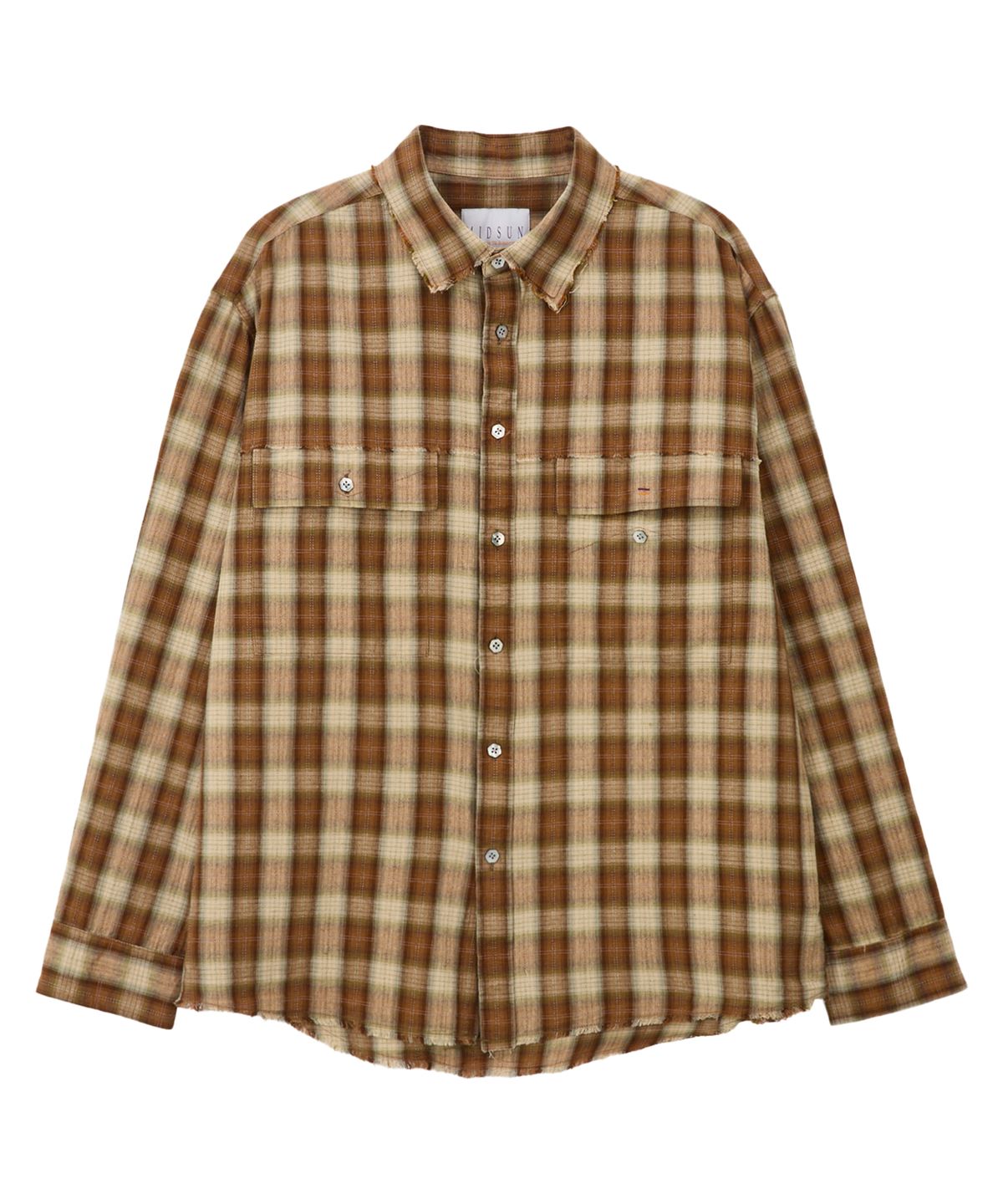 미드선(MIDSUN) Cut Off Jeunesse Shirt-Beige