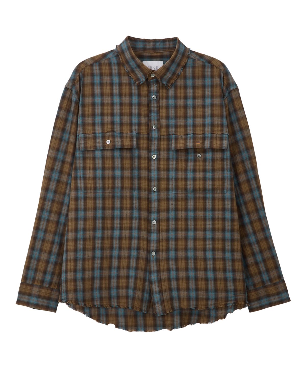 미드선(MIDSUN) Cut Off Jeunesse Shirt-Blue