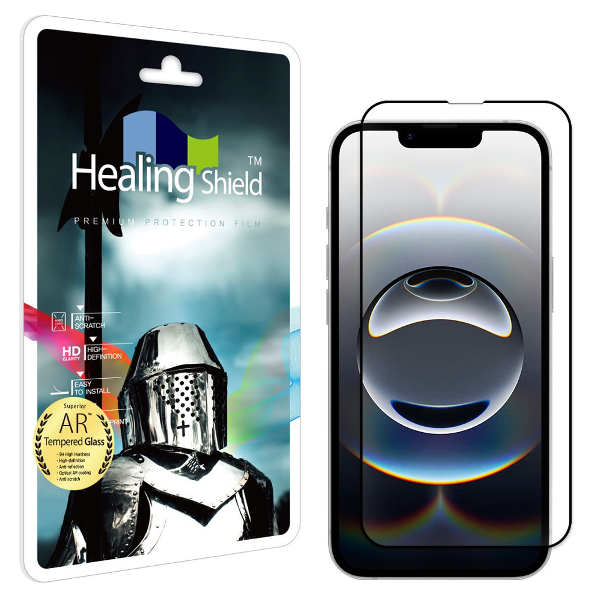 힐링쉴드(HEALINGSHIELD) 아이폰16E(SE4) 3D 풀커버 AR 고화질 강화유리 액정보호필름 1매