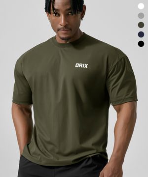 스트레치 오버핏 로고 하프 슬리브 _5color