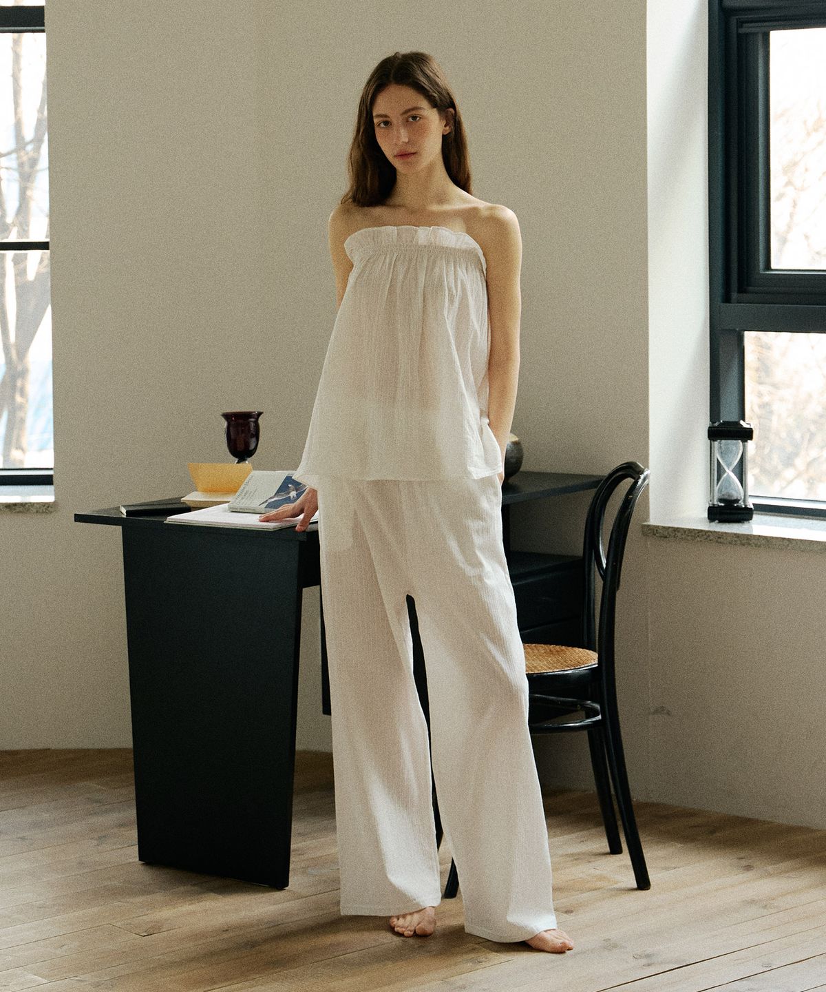아템포(ATEMPO) TUBE TOP PAJAMA SET_ivory