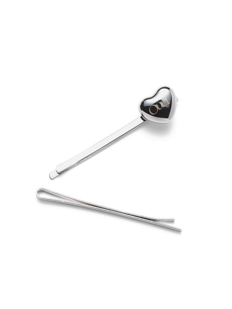 OUEL HEART HAIR PIN SET_SILVER