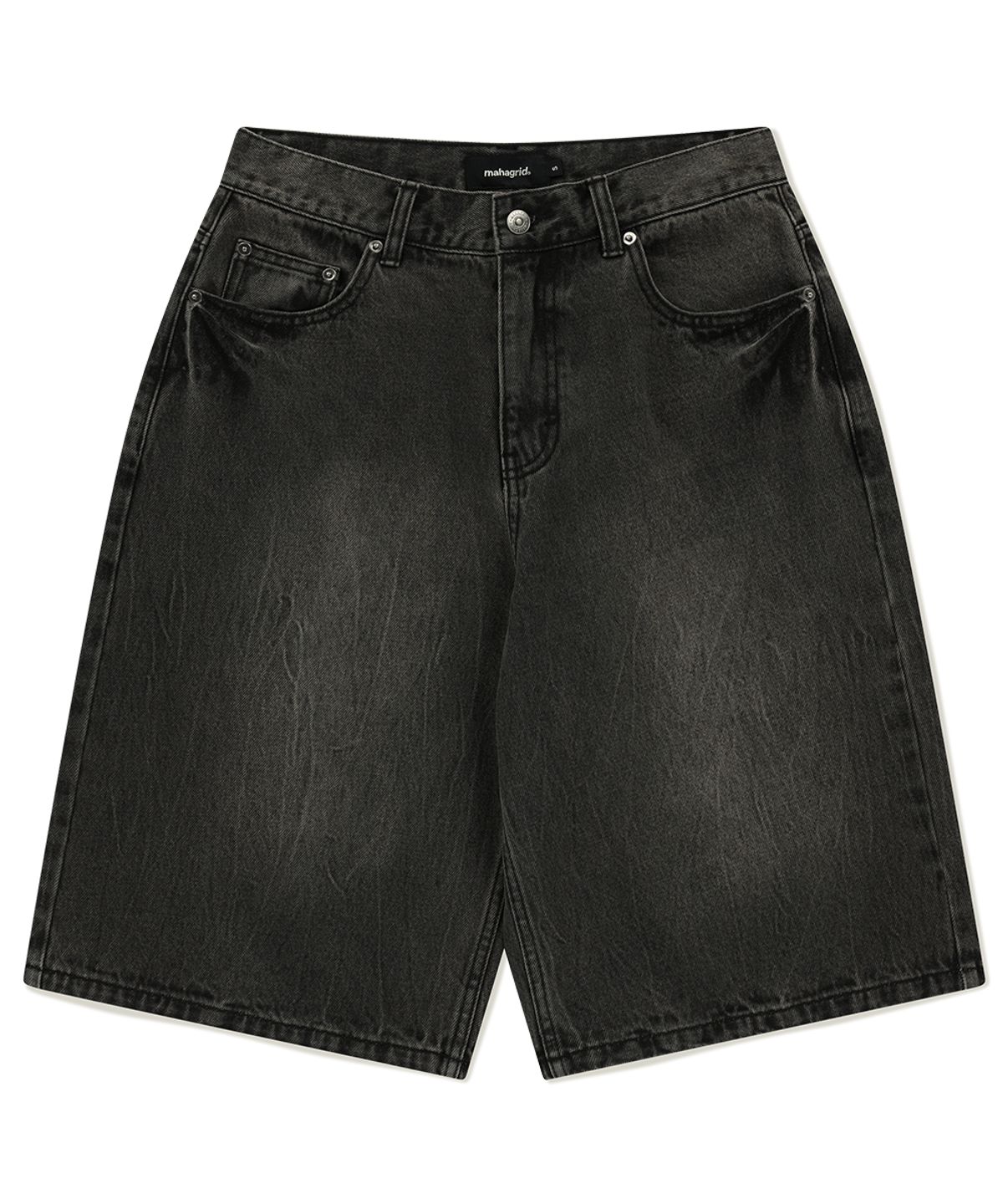 마하그리드(MAHAGRID) MUD WASHING DENIM SHORT BLACK(MG2FMMD170A)