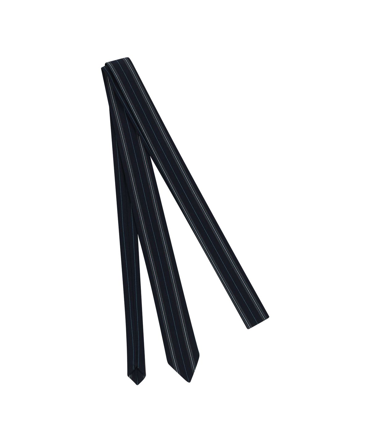 이우가마카라스(IUGAMAKARAS) Mixed Striped Tie (Navy)