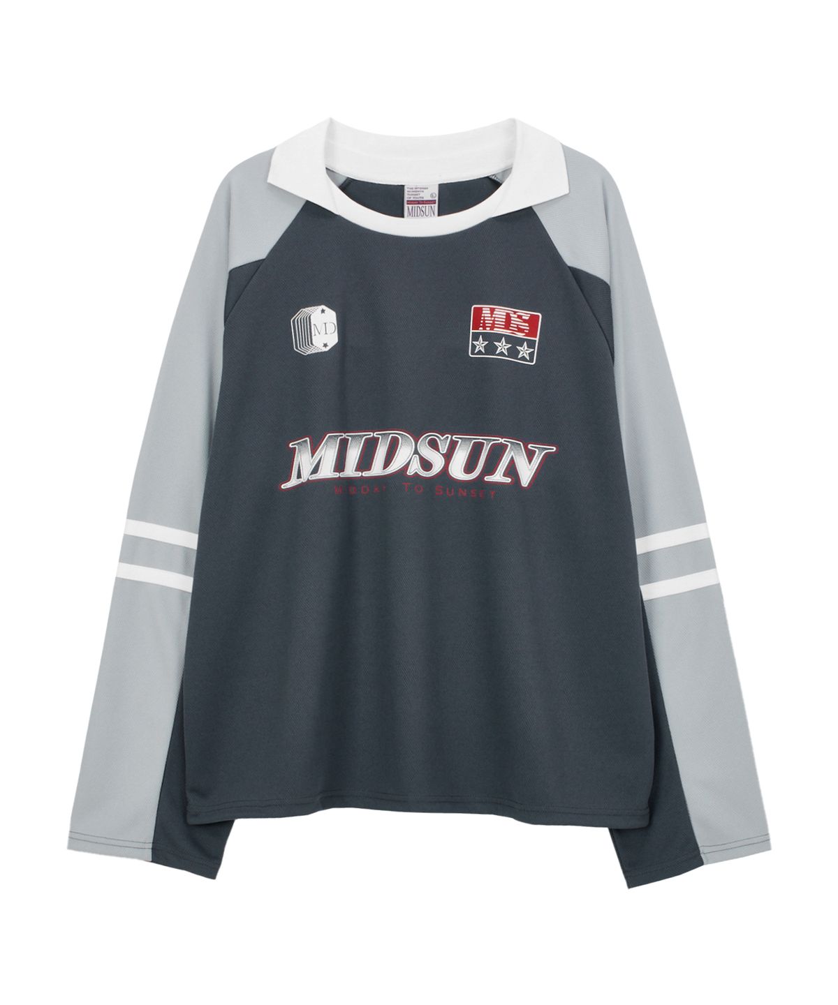 미드선(MIDSUN) Wild Spirit Football Jersey-Charcoal