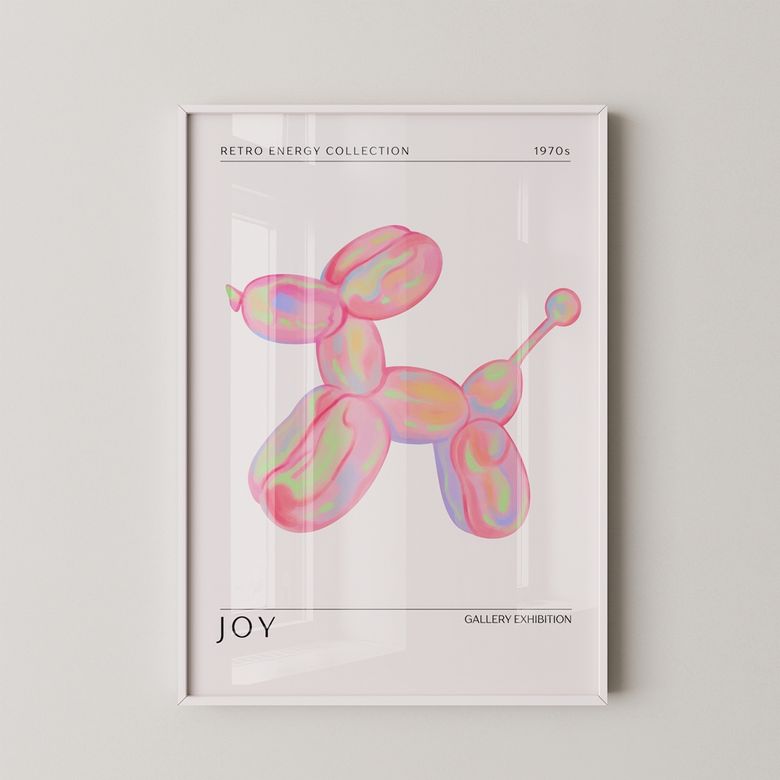 Joy - 레트로 빈티지 미드센추리 모던 인테리어 포스터 액자