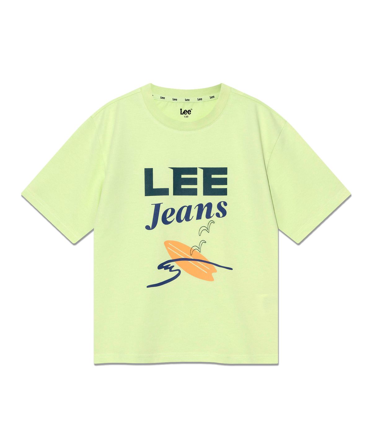 리 키즈(LEE KIDS) 베이직 리진스 반팔티셔츠 민트 LK2502ST24MI