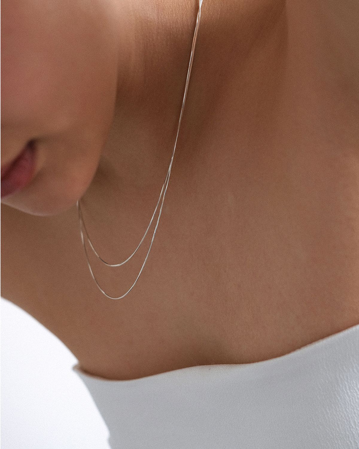 어나더레이어(ANOTHERLAYER) Sparkle Line Necklace (silver925)(2color)