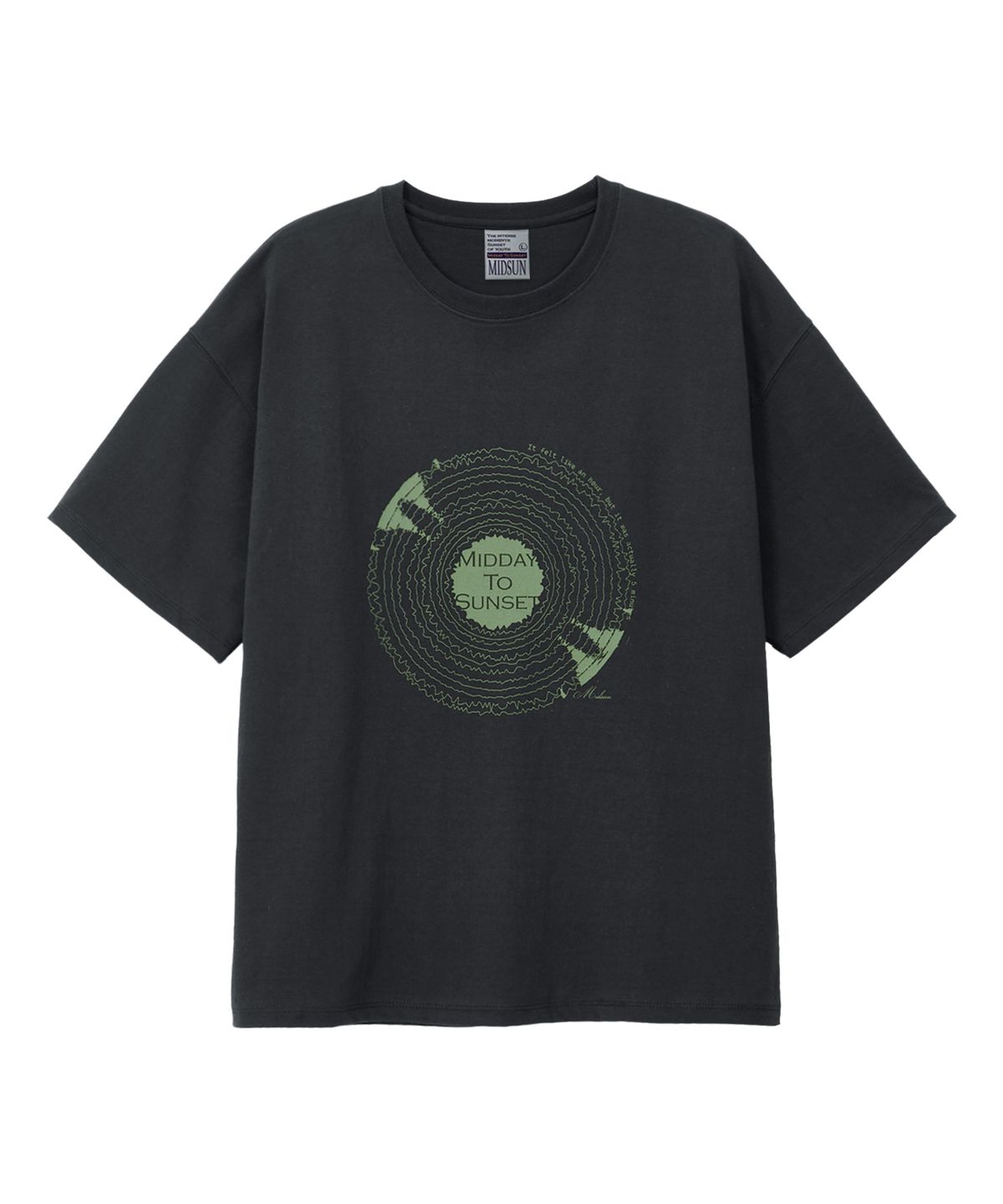 미드선(MIDSUN) Midnight Vinyl Tee Shirt-Charcoal