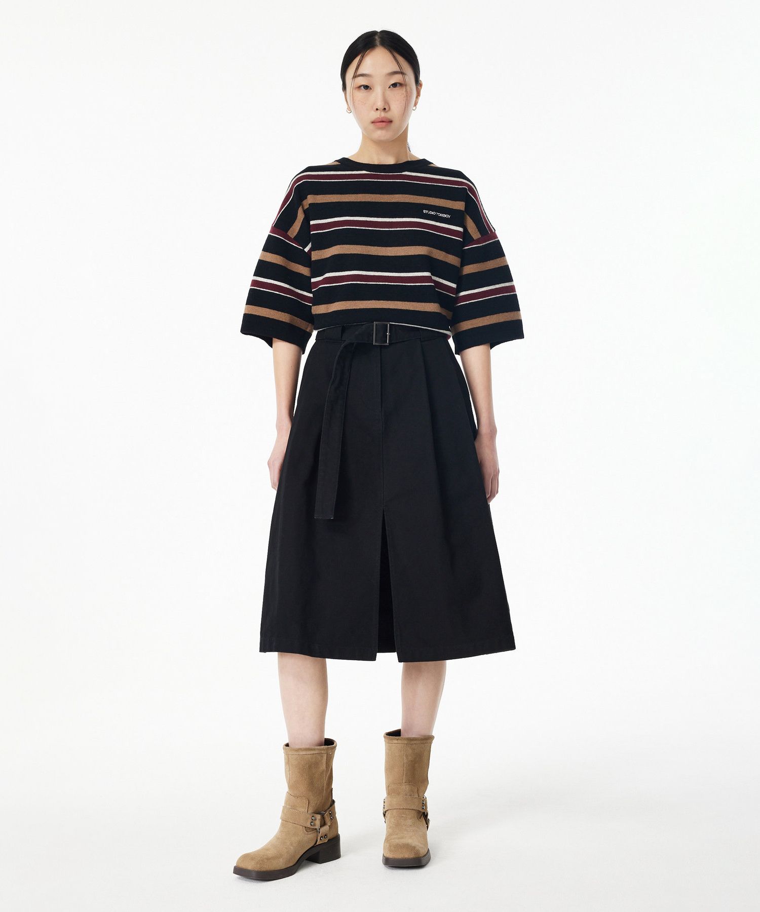 MUSINSA | STUDIO TOMBOY Belted Tutu Skirt 9105132100