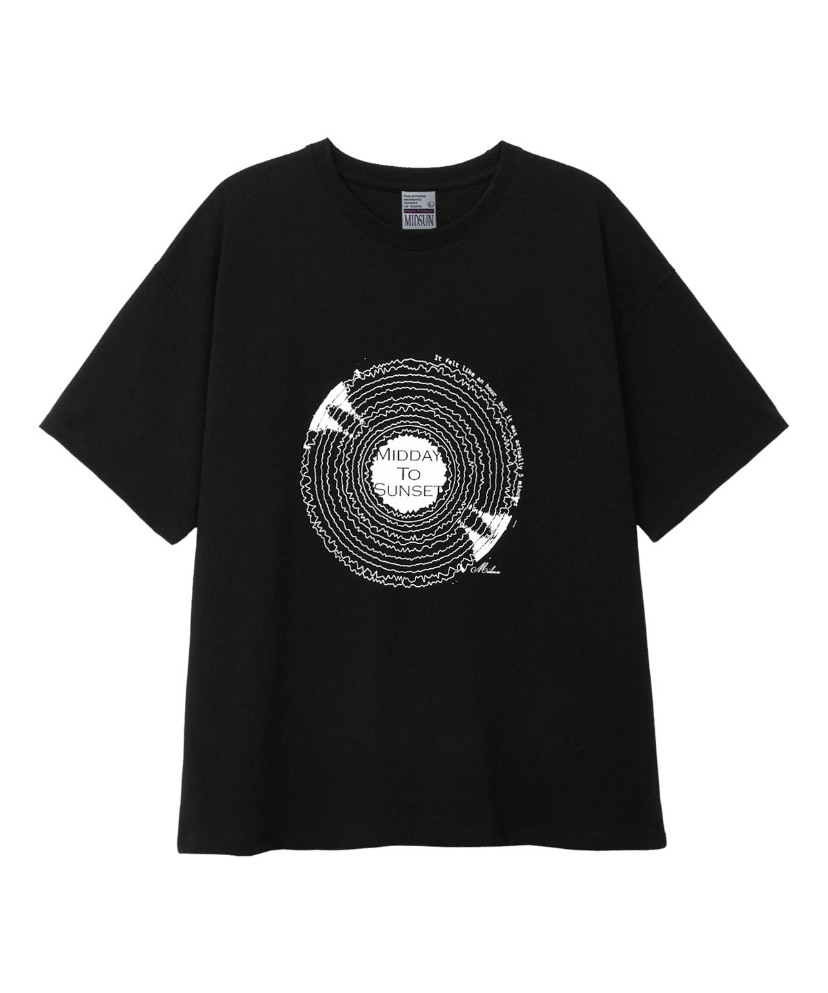 미드선(MIDSUN) Midnight Vinyl Tee Shirt-Black