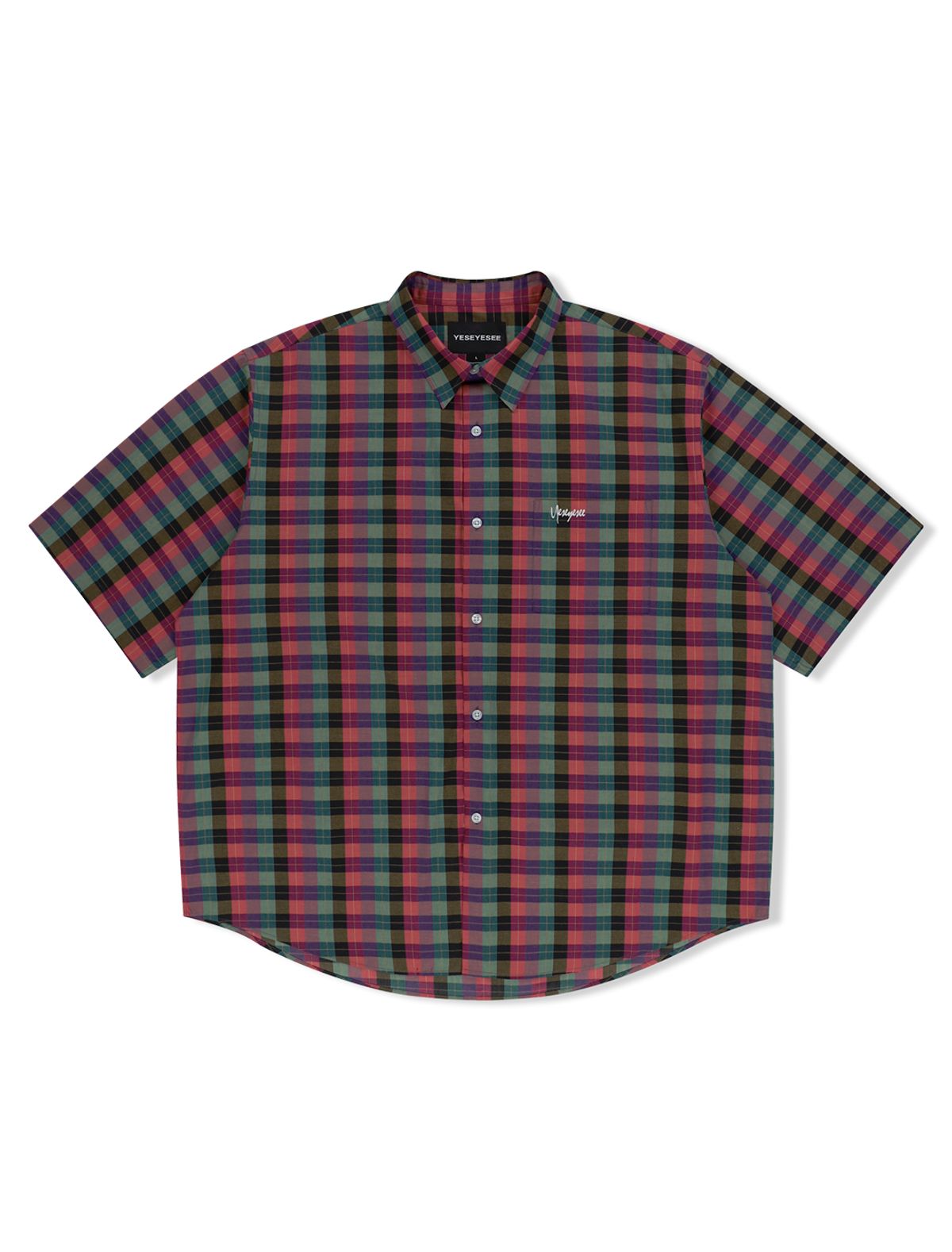 예스아이씨(YESEYESEE) Y.E.S Short Sleeve Check Shirt Multi