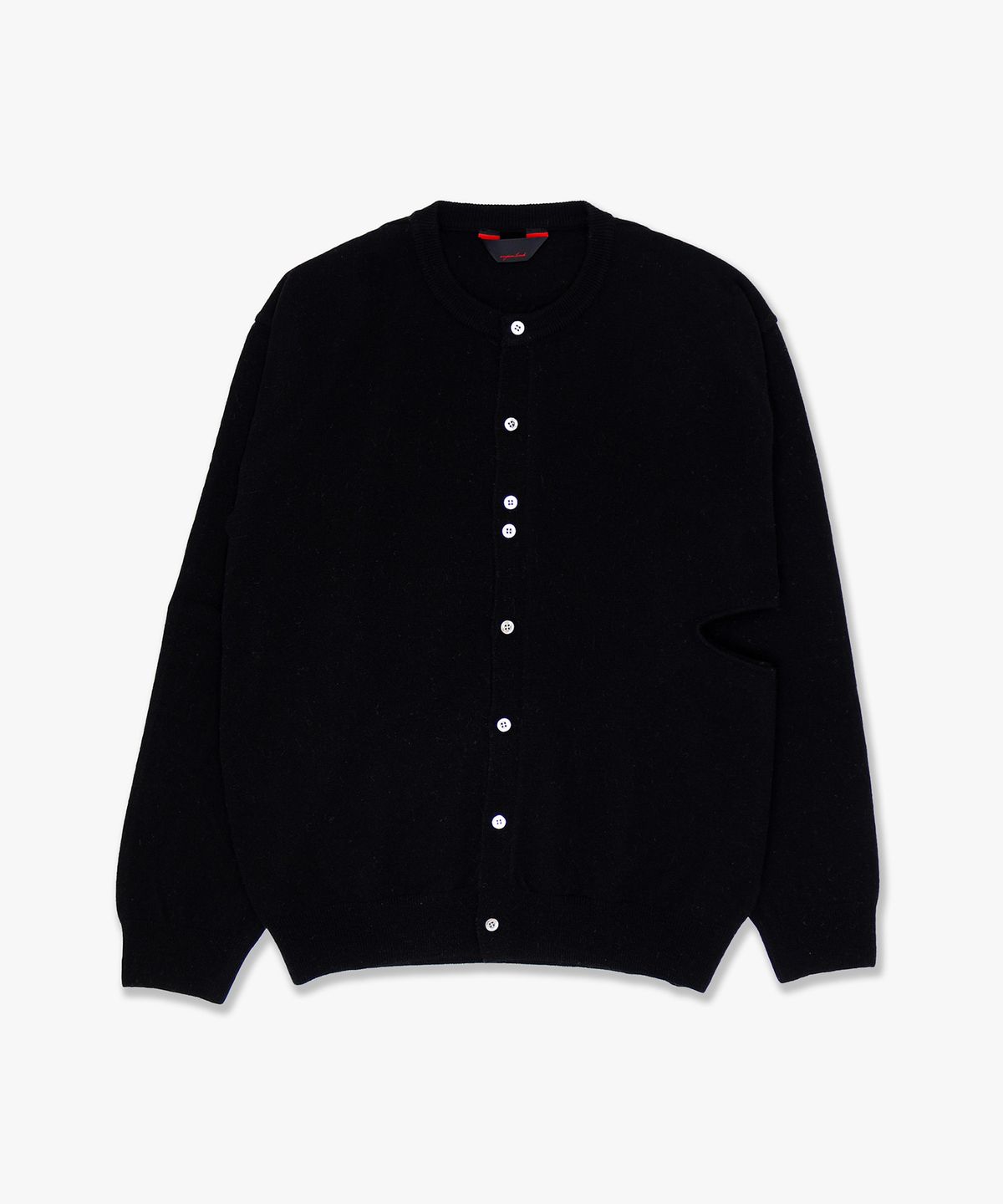 애니타임로릭(ANYTIME LOREAK) ORCHID ROUND CARDIGAN - BLACK