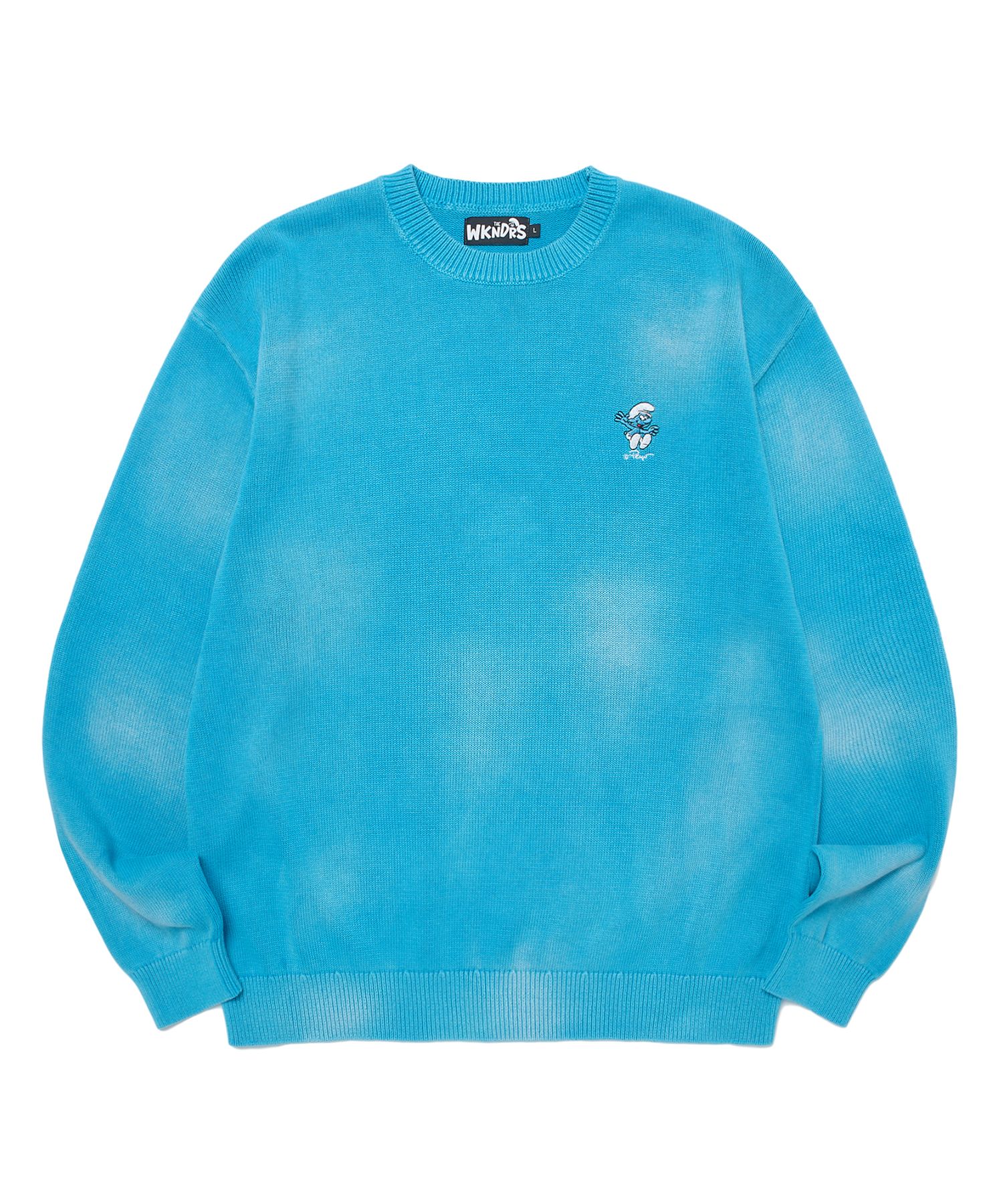 MUSINSA公式 | WKNDRS BRUSHED PULLOVER KNIT (BLUE)
