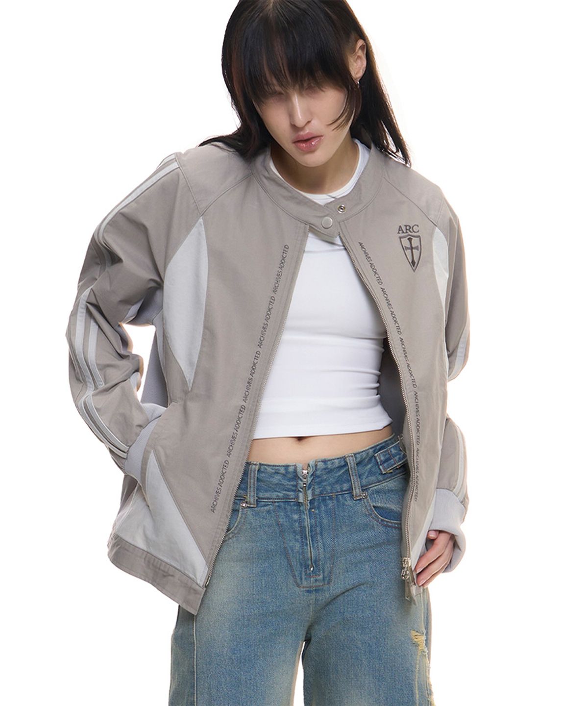 2000아카이브스(2000ARCHIVES) UNISEX ARC RACING JACKET (BEIGE)