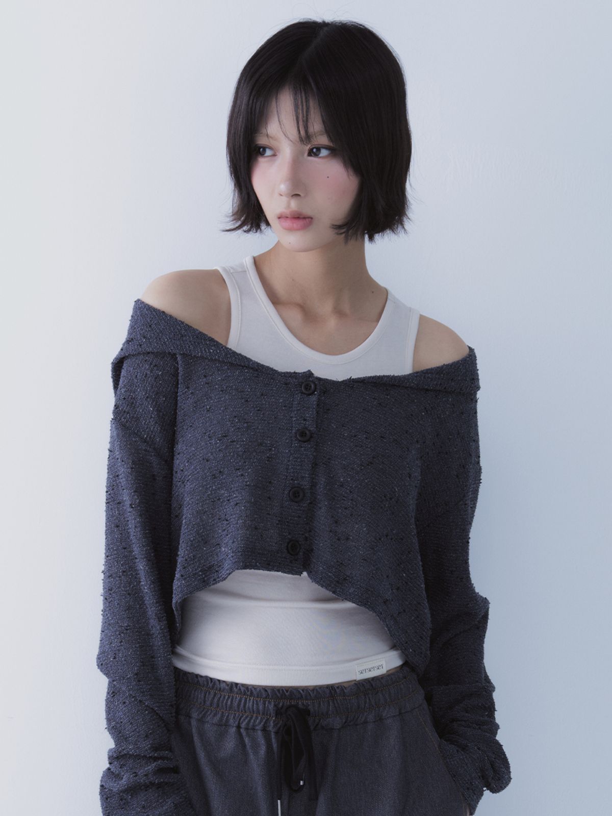 쎄쎄쎄(SETSETSET) SAILOR DUST KNIT CARDIGAN DARK GREEN