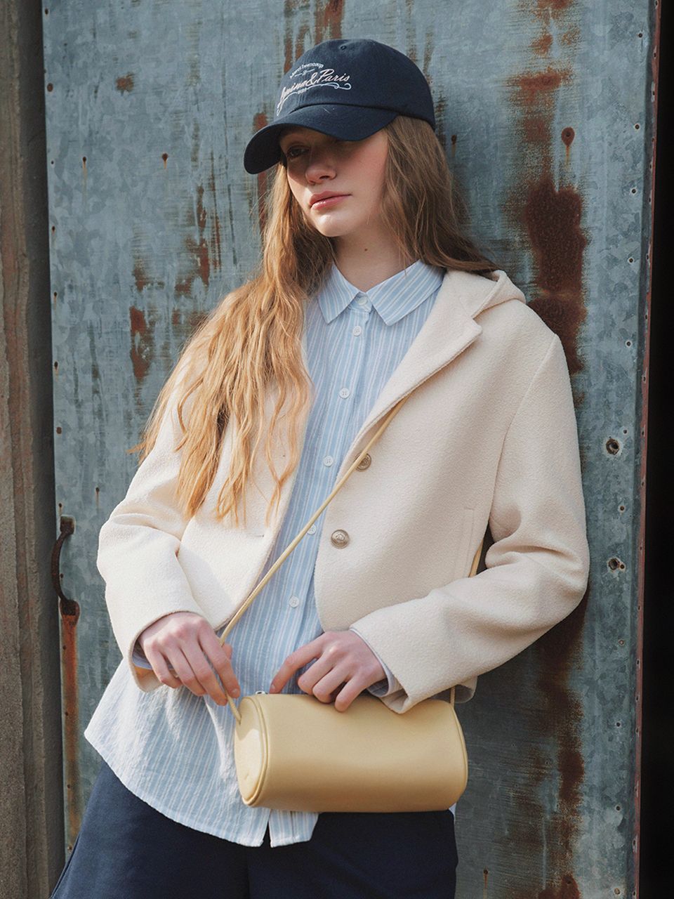 Lenina ♥ MERCI embroidery ball cap /追跡付 MUSINSA公式 | LENINA MERCI embroidery ball cap_NAVY