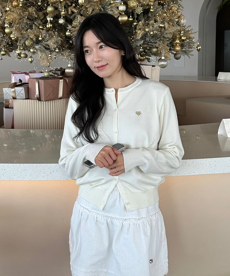 (W) 베이직 에센셜 워셔블 라운드 가디건 IVORY