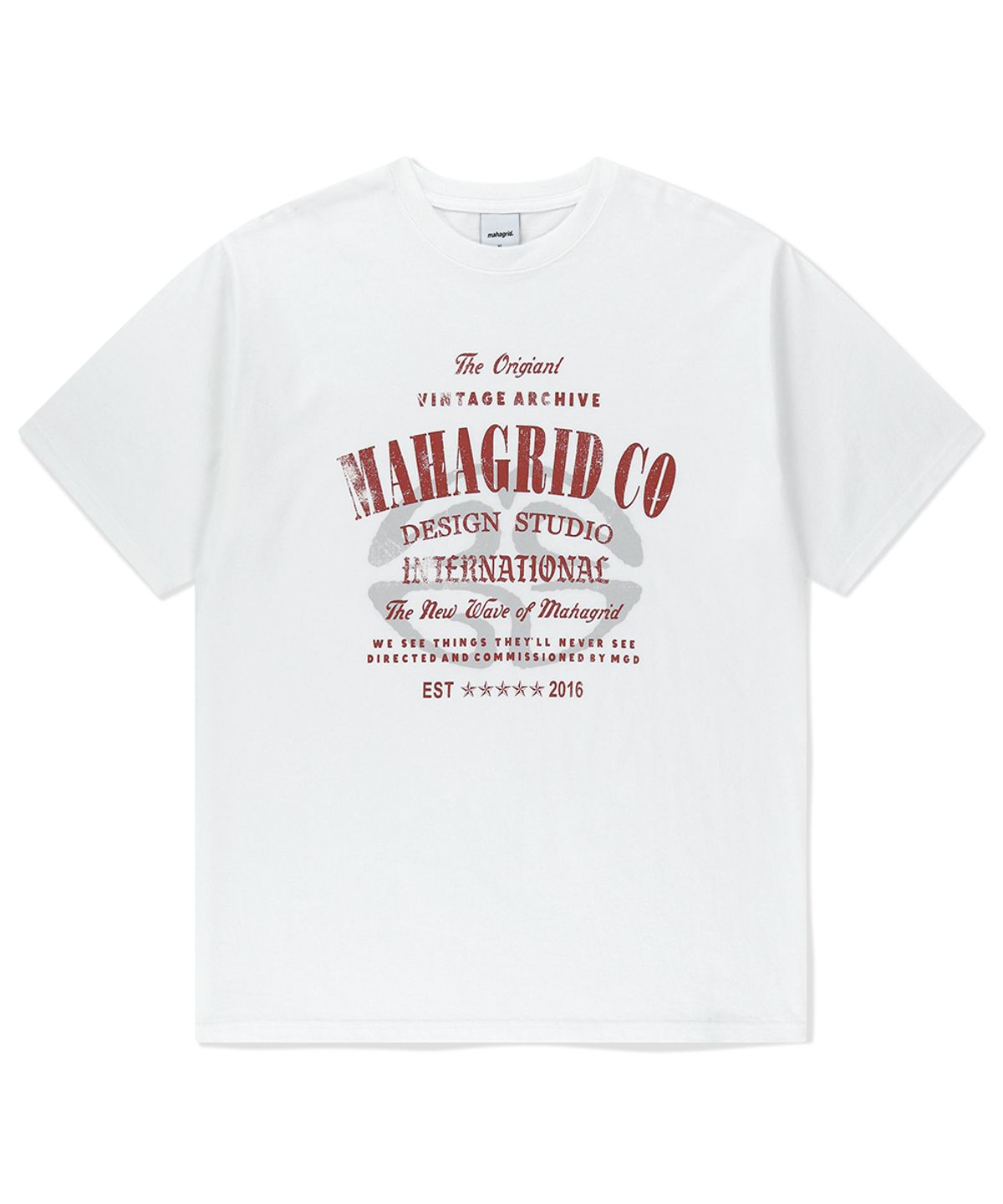 마하그리드(MAHAGRID) ARCHIVE LOGO TEE WHITE(MG2FMMT513A)