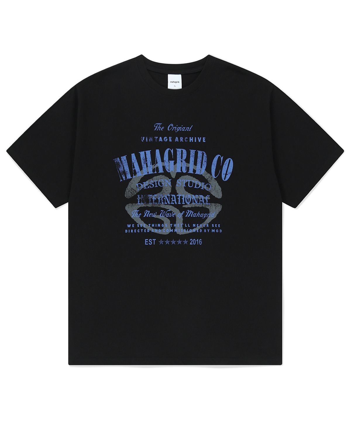 마하그리드(MAHAGRID) ARCHIVE LOGO TEE BLACK(MG2FMMT513A)