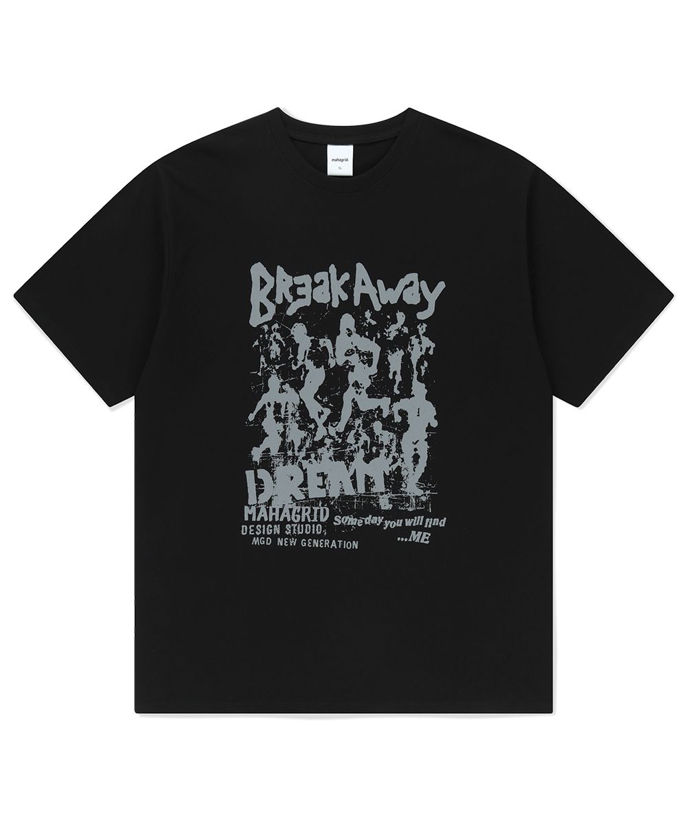 【mahagrid】23SS★ BREAK PIGMENT TEE WRITER PIGMENT TEE[KHAKI] - MAHAGRID