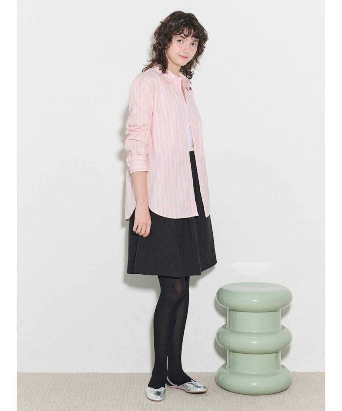 빈폴 레이디스(BEANPOLE LADIES) [B. my] 자카드 풀 스커트  블랙 (BF5227N025)