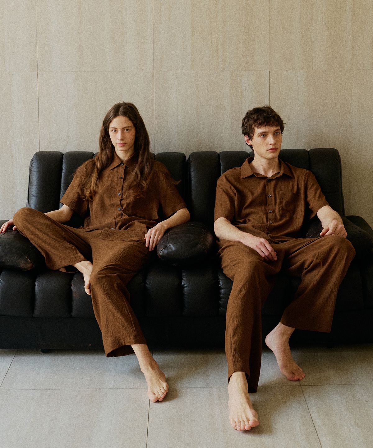 아템포(ATEMPO) FIRST PAJAMA COUPLE SET_brown
