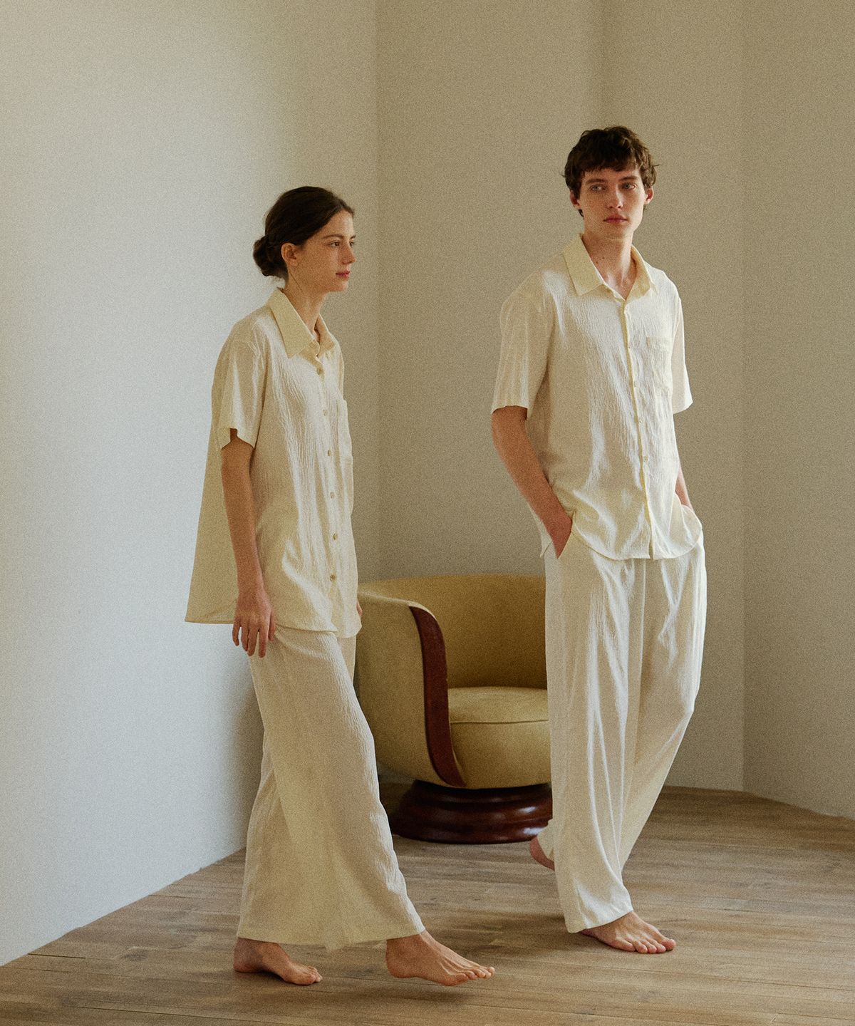 아템포(ATEMPO) FIRST PAJAMA COUPLE SET_ecru