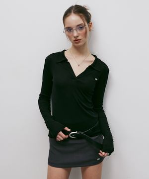 쉬어 슬림 카라탑(블랙)