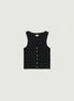 Ravioli Lace-Trim Tank Top_Black