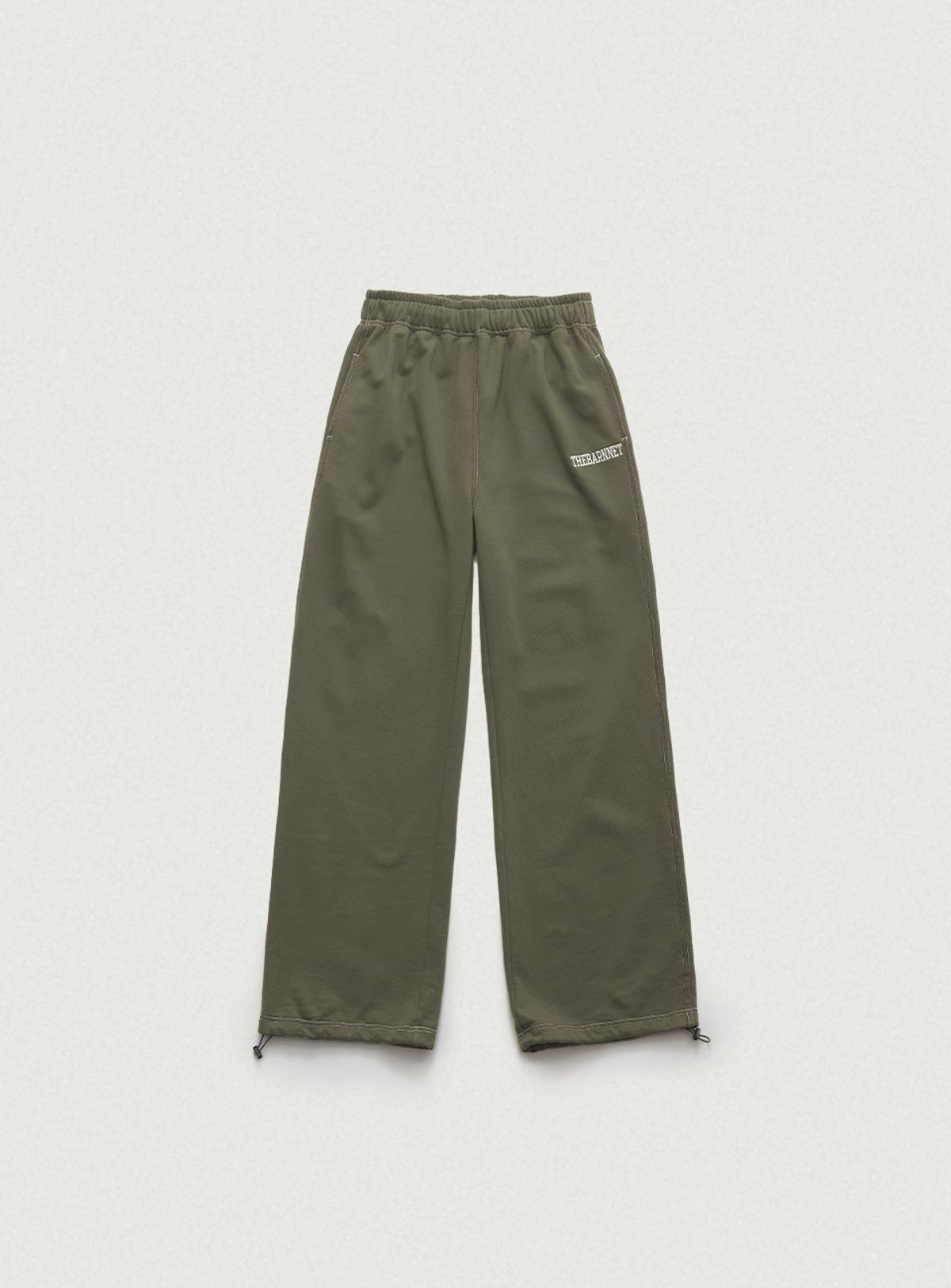 더바넷(THEBARNNET) Campie Sweat Drawstring Jogger Pants_Khaki