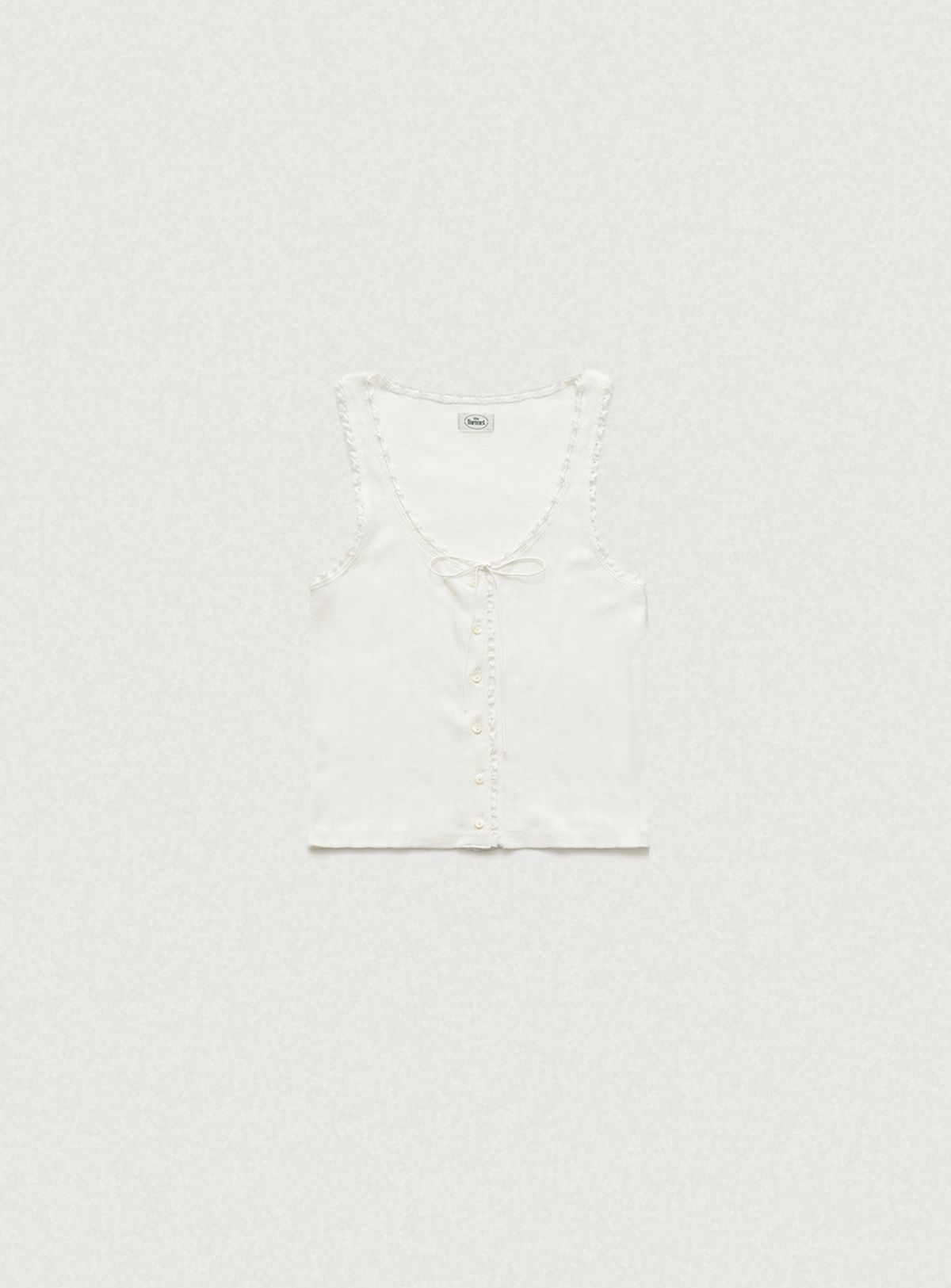더바넷(THEBARNNET) Ravioli Lace-Trim Tank Top_White