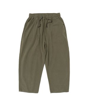 와이드 크롭 코튼 팬츠 (카키)