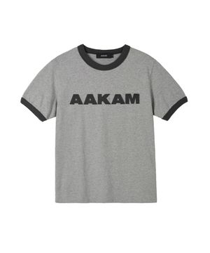 Logo Patch Ringer Top (Gray-Charcoal)