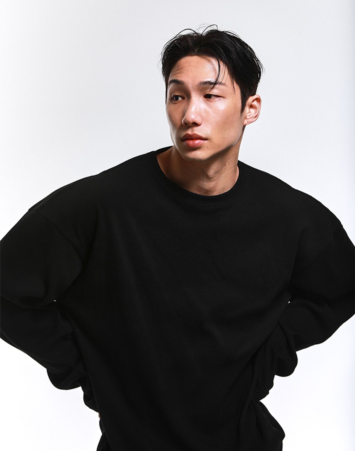 알브이디(RVD) 와플 오버핏 롱슬리브 (블랙)