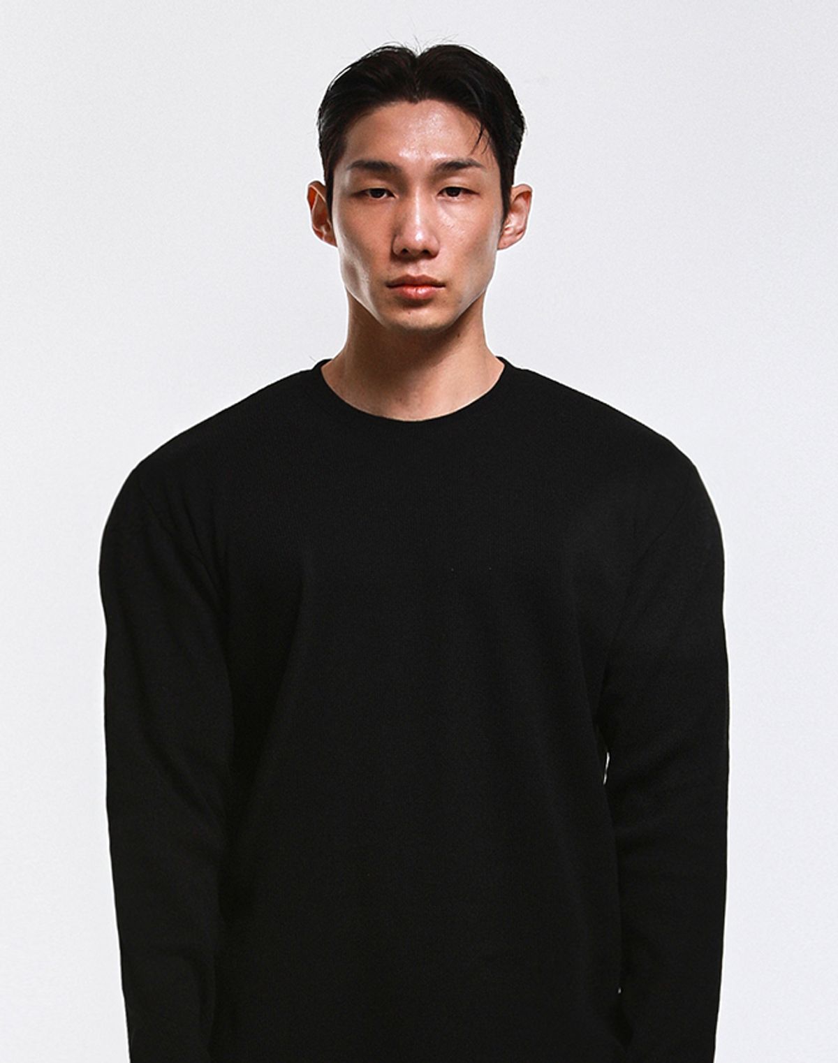 알브이디(RVD) 와플 세미 머슬핏 롱슬리브 (블랙)
