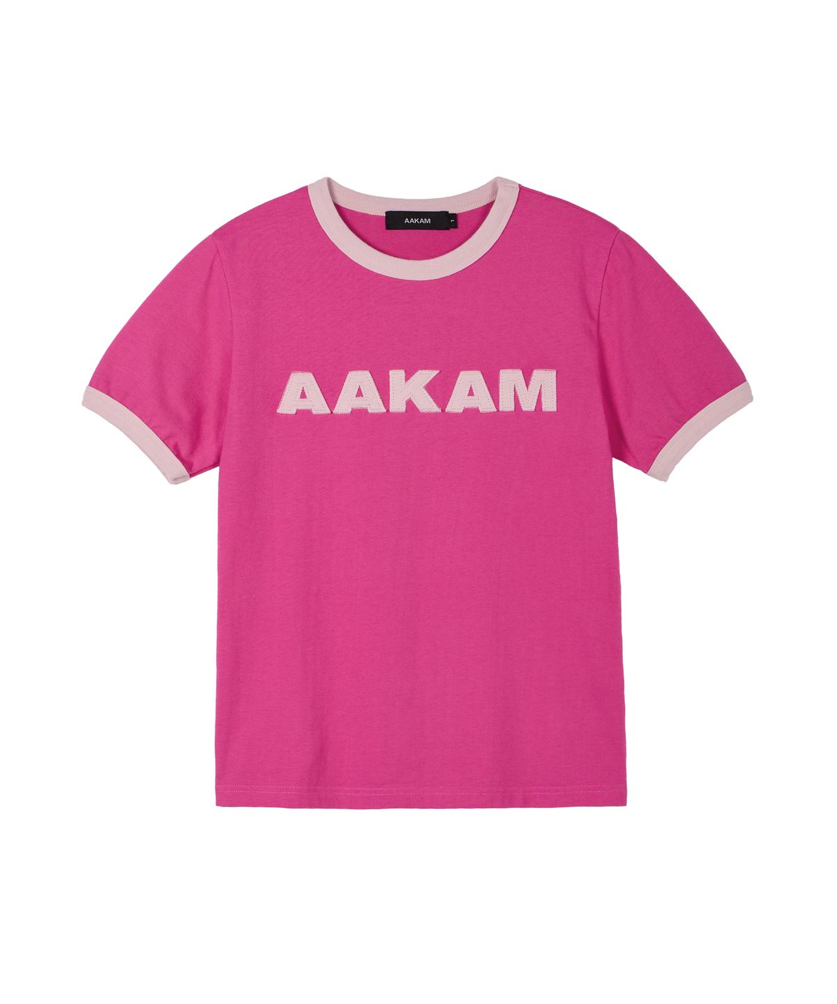 아캄(AAKAM) Logo Patch Ringer Top (Pink-Baby Pink)