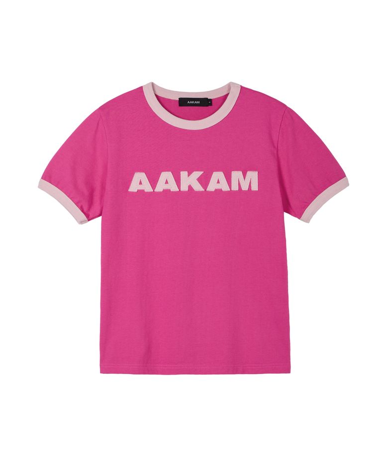 Logo Patch Ringer Top (Pink-Baby Pink)