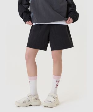 레이트 체크아웃 린넨 4.5부 반바지 블랙(UQ221CHP49)